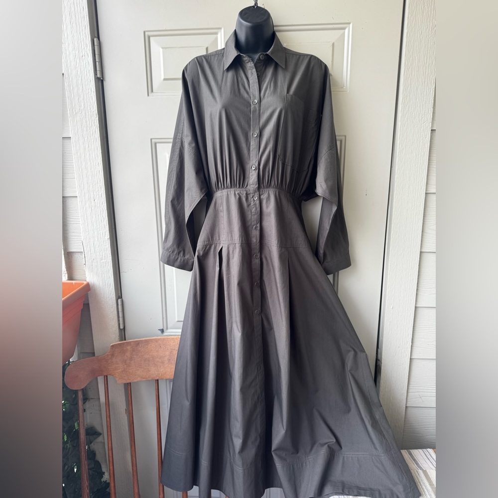 APIECE APART
Deep Olive Pietra Maxi Shirt Dress Size 2 - Picture 7 of 16